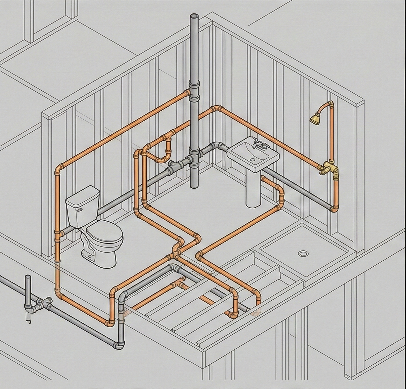 Rigid piping Rigid piping